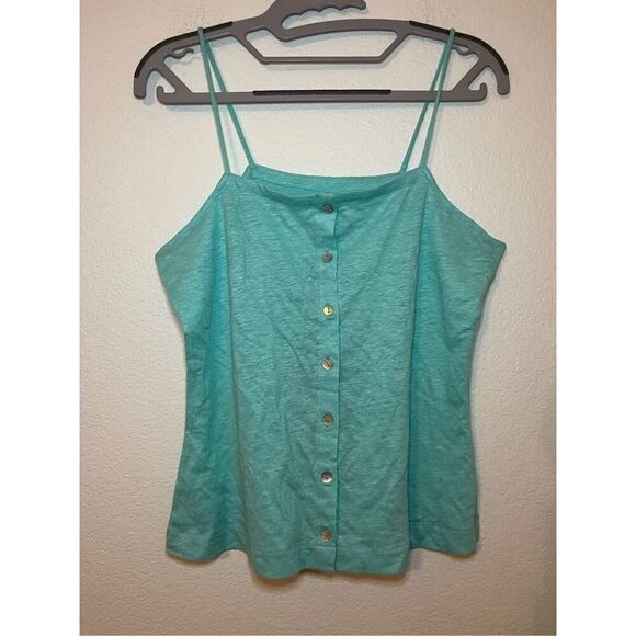 NWT Chaser Button Up Tank Top in Aqua - Picture 1 of 5